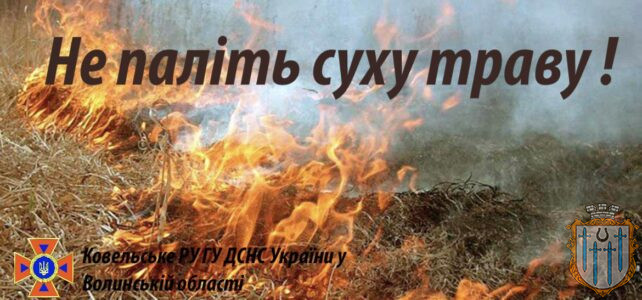 Випалювання сухої трави- це злочин ! Випалювання сухої трави- це злочин !