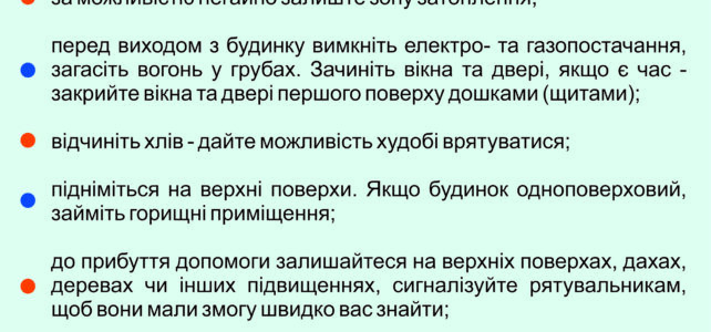 Дії у разі загрози пвоені чи паводку