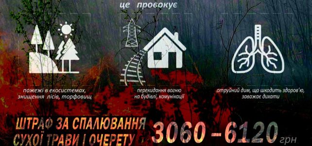 Не паліть суху траву — збережіть життя та природу